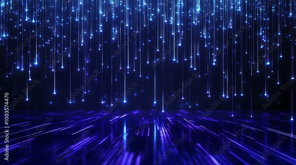 Poster abstract blue light rays with sparkling patterns creating a stunning visual experience for creative 