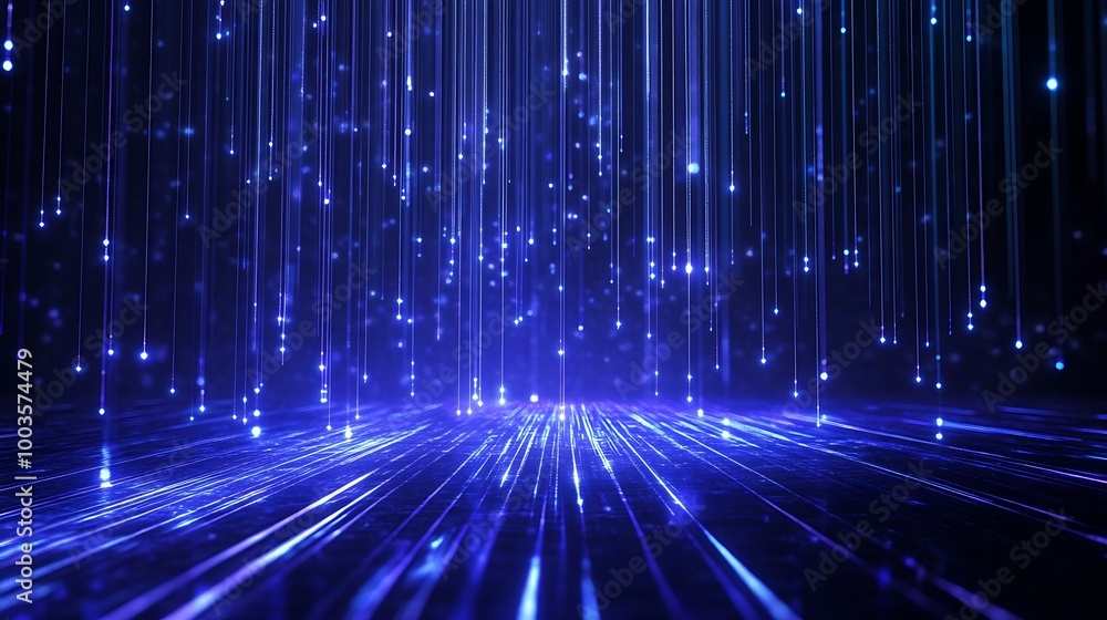 Poster abstract blue light streaks create a dynamic and mesmerizing background effect.