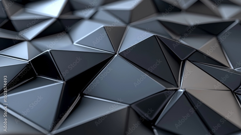 Poster modern minimalist black and gray background with 3d effect. abstract dark gray wallpaper with triang