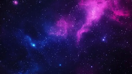 Fototapeta premium Vibrant Cosmic Nebula with Stars in the Background
