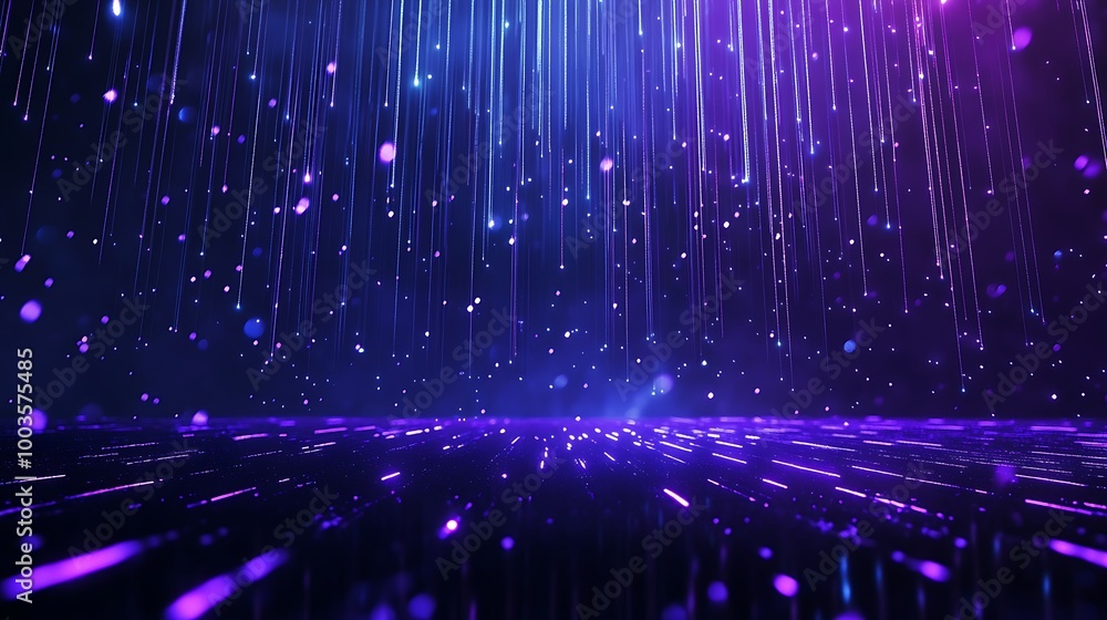 Poster abstract digital background with shimmering lights and vibrant colors creating a mesmerizing visual 