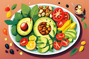 Healthy Vegan Food Platter