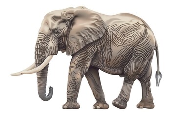 Fototapeta premium African Elephant Illustration.