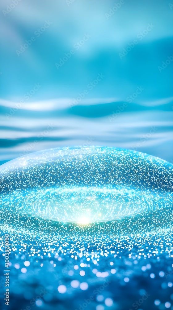 Aufkleber blue abstract background with bokeh