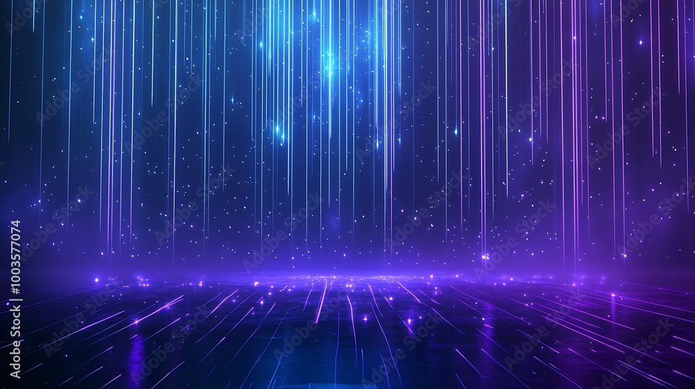 Poster abstract light trails with vibrant colors, creating a mesmerizing visual effect.
