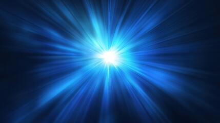 Blue Light Burst Abstract Background