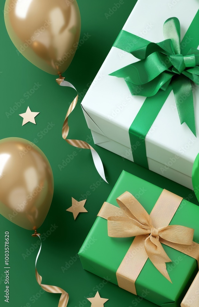 Poster the gold color frames are decorated with a dark green background that leaves an empty space for the 
