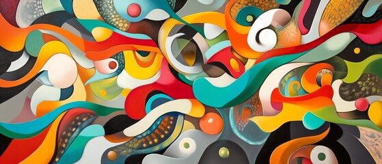 Abstract colorful shapes background