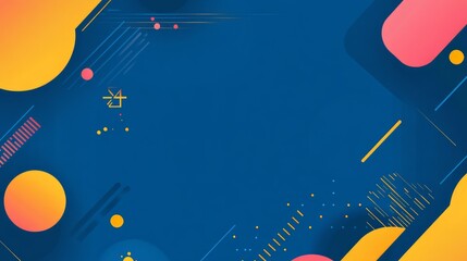 Abstract geometric dark blue and orange square theme overlap background for graphic design