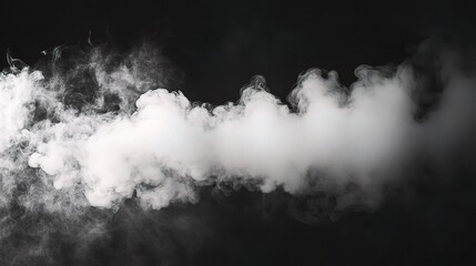 Obraz premium Ethereal White Smoke on Black Background