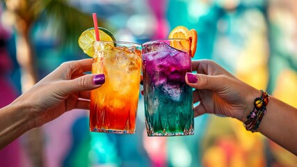 Cheers with Colorful Cocktails