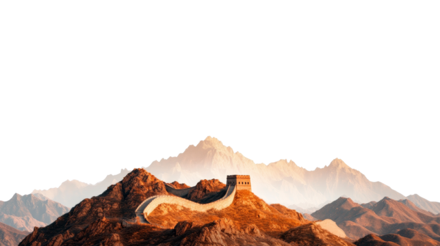 Great Wall of China at Sunset