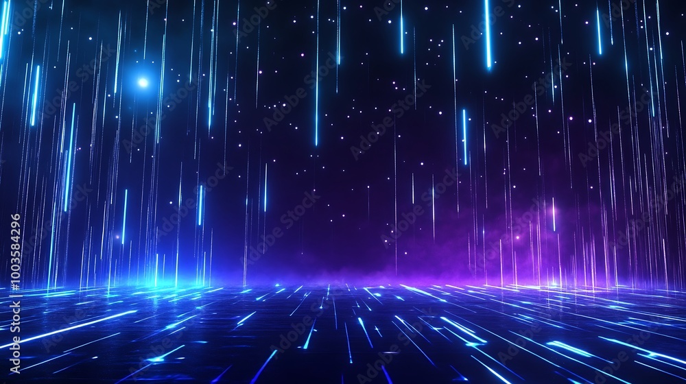 Aufkleber vibrant abstract digital background with colorful streaks and glowing lines, creating a futuristic a