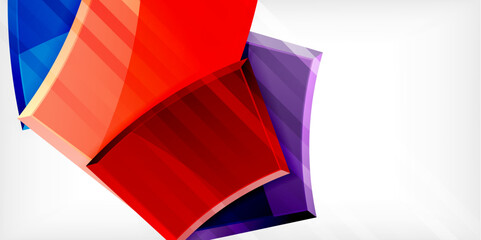 Vector abstract color geometric shapes. Illustration For Wallpaper, Banner, Background, Card, Book Illustration, landing page