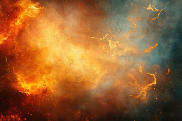  The background is a fiery explosion, creating an epic and dramatic atmosphere. Created with Ai