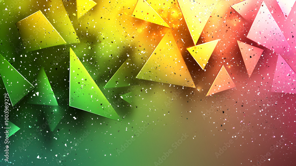 Poster colorful geometric shapes create an abstract background with vibrant patterns and gradients in a cre