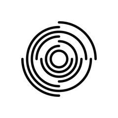 Black line icon for dynamic