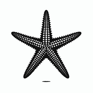 recommend clip art: silhouette of star fish, Black Starfish Emblem Marine Majesty Starfish