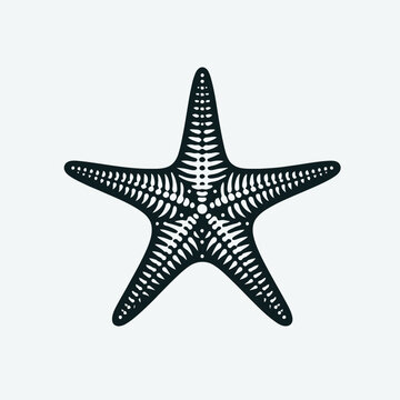 recommend clip art: silhouette of star fish, Black Starfish Emblem Marine Majesty Starfish
