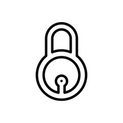 Black line icon for lock