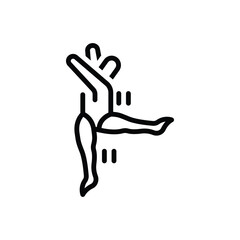 Black line icon for movement