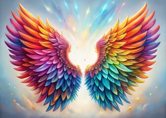 Obraz premium Step-by-Step Guide on How to Draw Beautiful Angel Wings for Beginners and Art Enthusiasts