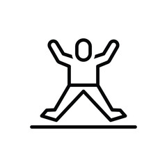 Black line icon for active