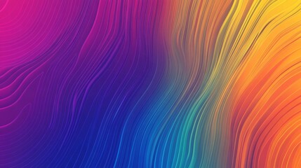 Colorful abstract background featuring wavy lines and a gradient of rainbow hues, perfect for modern design projects.