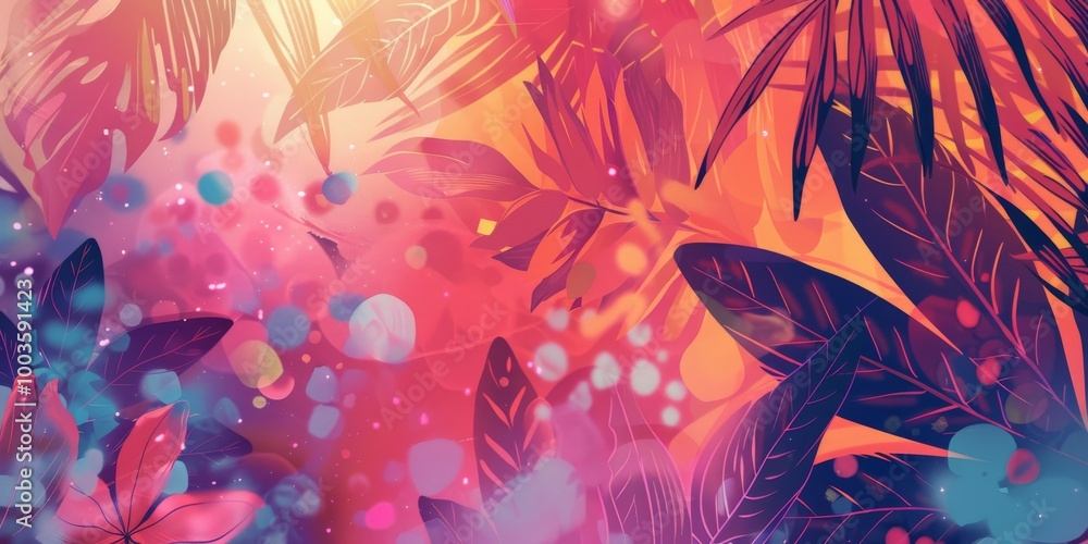 Poster vibrant lofi background with artistic color patterns.
