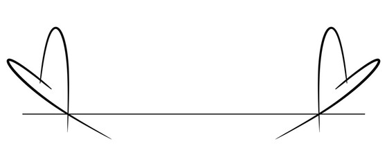 Black Text Divider Isolated on White