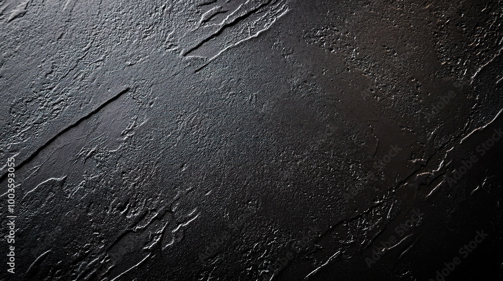 Poster Textured Black Surface with Unique Patterns