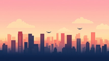 Fototapeta premium Retro-Futuristic Neon Dreamscape: A 1980s Vision of Tomorrow’s City Life