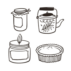 Handdrawn Kitchen Items for a Cozy and Inviting Home Decor That Adds Warmth and Charm