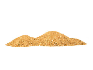 Pile of sand isolated on white background