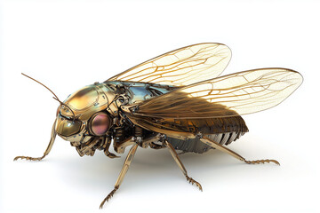 Detailed Mechanics: Another Angle of a Robotic Cicada with Broad Wings