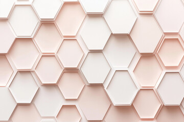 Fototapeta premium Geometric Calm: A Minimalist Papercut Background with Layered Hexagons