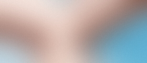 Noise peach and blue abstract background. Colorful gradient. Holographic blurred grainy gradient banner background texture.