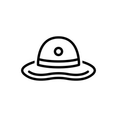 Black line icon for hat