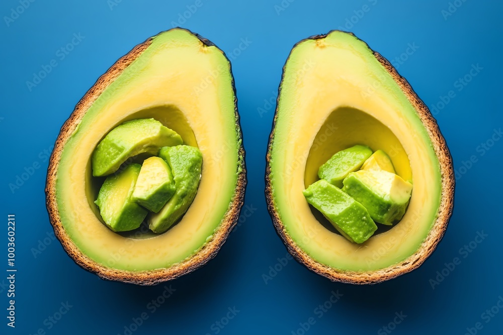 Aufkleber minimalist avocado and toast icon, with clean lines representing a simple and healthy breakfast opti
