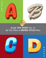 Colorful text effect 3D style bundle ver. 01