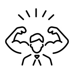 Confidence icon in outline style 