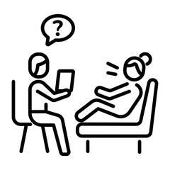 Counselling icon in linear style 