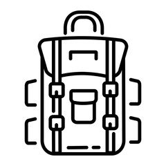 Backpack icon in line style 