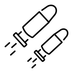Ammunition icon in line style
