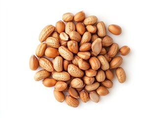 Fototapeta premium Isolated of peanut, Peanut nuts isolated, peanut seeds isolate, white background