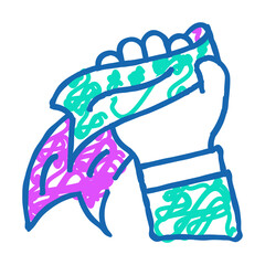 leaders tape doodle icon sketch vector. leaders tape sign. isolated symbol illustration