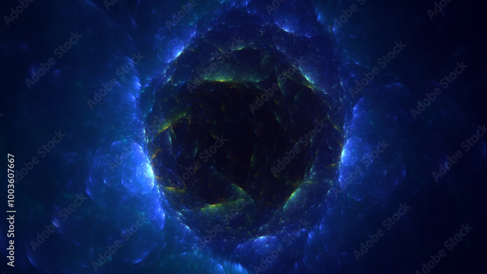 Poster 3d manual rendering abstract technology fractal background. its not ai generatd illustration.