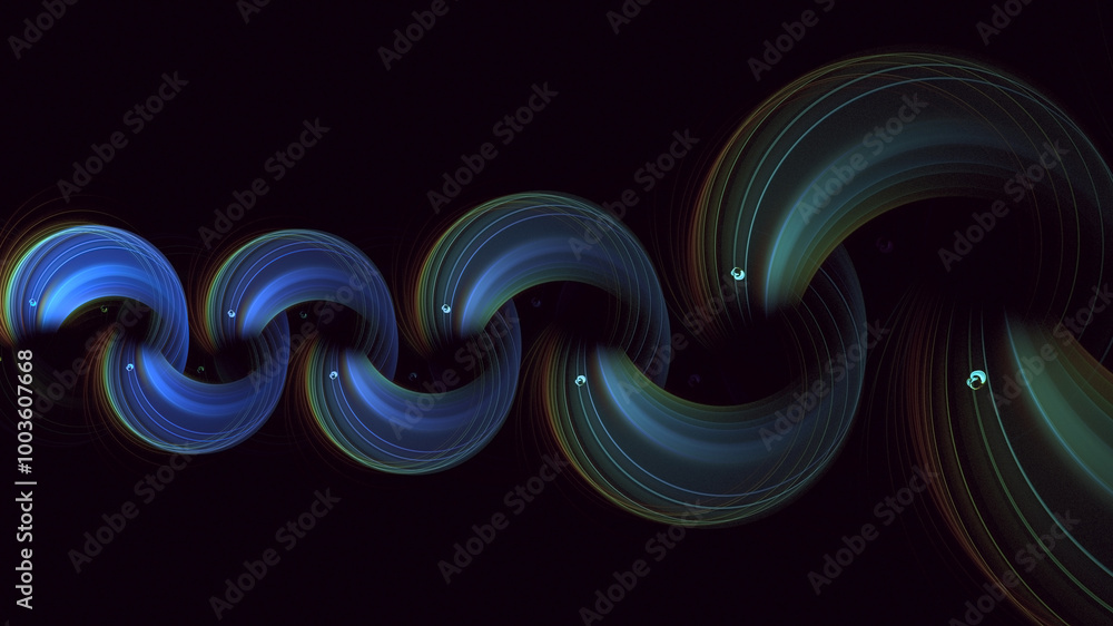 Poster 3d manual rendering abstract technology fractal background. its not ai generatd illustration.
