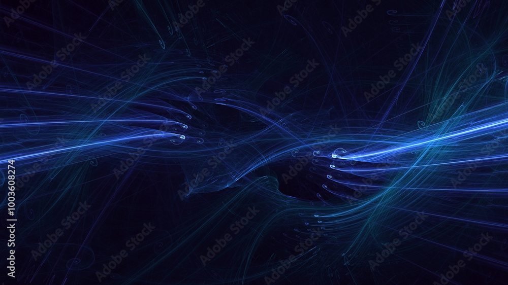Aufkleber 3d manual rendering abstract fantasy light fractal background. its not ai generatd illustration.