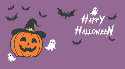 Halloween purple background, suitable for Halloween season events
